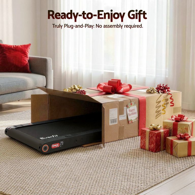 Treadmill gift ready to use in living room