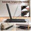 everfit 4 in 1 vibration walking pad treadmill under desk treadmills for home gym with app control 380mm black Compact foldable treadmill stored under sofa and bed