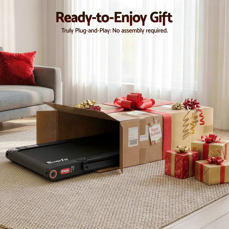 Treadmill presented as ready-to-enjoy gift