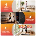 Home treadmill with safe start and stability features