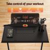 everfit treadmill electric walking pad foldable incline for home office gym black Treadmill console with workout metrics display and speakers