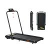 everfit treadmill electric walking pad under desk home gym fitness 420mm remote Black folding treadmill with upright storage position