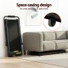 everfit treadmill electric walking pad under desk home gym fitness 420mm remote Foldable treadmill stored upright beside sofa