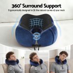 Ergonomic 360-degree travel neck pillow support
