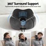 Ergonomic 360-degree memory foam travel neck pillow