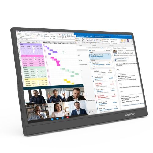 v1031 pc 15ptmb 209 00.jpg Portable monitor displaying spreadsheets, email and video meeting
