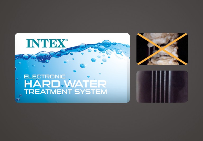 INTEX electronic hard water treatment system display