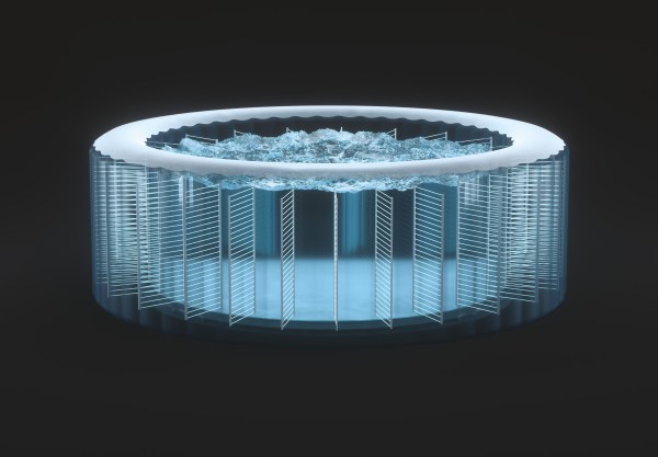 intex purespa bubble massage 4 person spa 28426 Futuristic cylindrical water filtration system cross-section