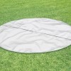 intex purespa bubble massage 4 person spa 28426 Round grey mat on green artificial grass