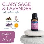 Clary Sage and Lavender essential oil bottle