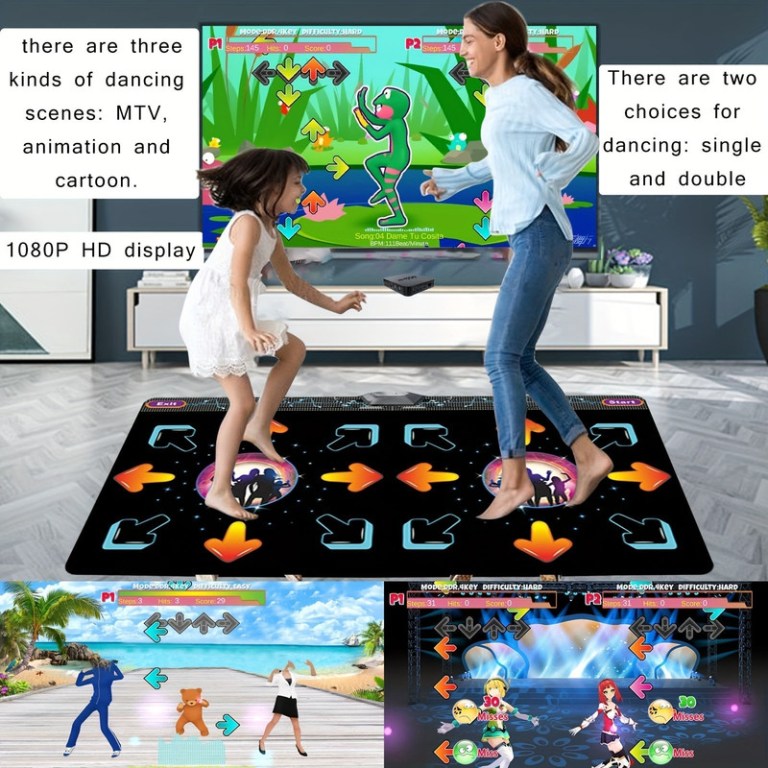 v1142 lp601100307595922 202601191135 00.jpg Mother and daughter playing dance mat game indoors