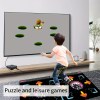 2 player dance mat game with motion sensor Child playing interactive puzzle game on floor mat