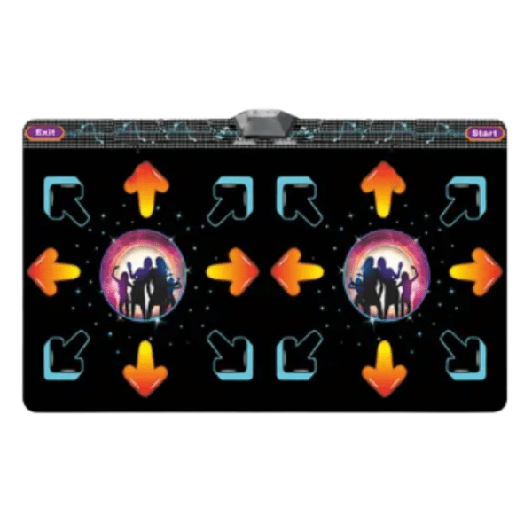 2 player dance mat game with motion sensor Arcade dance game screen with colourful arrows