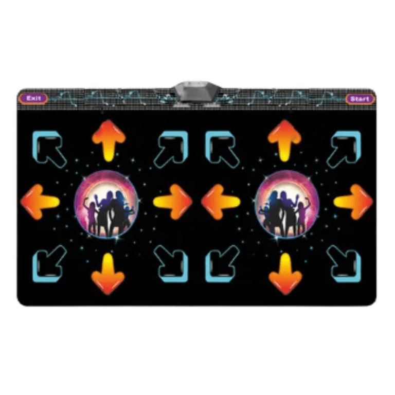 2 player dance mat game with motion sensor Arcade dance game screen with colourful arrows