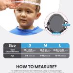outdoormaster youth & kids bike helmet adjustable multi sports skateboard helmet with removable liners for balance bike, toddler scooter, one wheel hoverboard blue s Child measuring head for helmet size guide