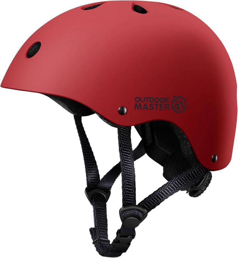 v1168 kid tk r l 00.jpg Red Outdoor Master skate helmet with straps