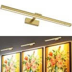 version 1.0.0 Gold LED picture light above framed artwork