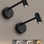 v1171 cb bom001240 2 00.jpg Two modern black adjustable wall reading lights