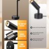picture light for wall, battery operated art light for paintings cct dimmable recharging gallery battery wall light with remote control for living room gallery dartboard art bathroom 2pcs Modern black desk lamp with sturdy base