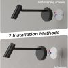 picture light for wall, battery operated art light for paintings cct dimmable recharging gallery battery wall light with remote control for living room gallery dartboard art bathroom 2pcs Wall light installation using screws or adhesive