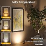 Adjustable LED picture light with colour temperature settings