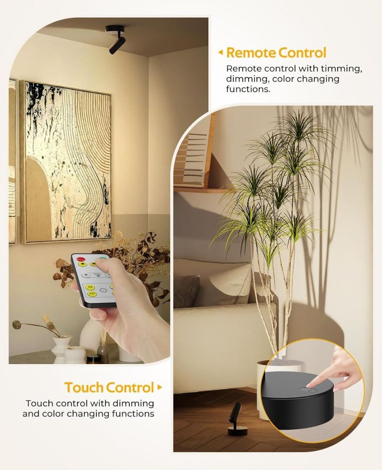 Modern spotlight with remote and touch control