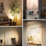 Warm ambient lighting in modern living room interior