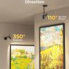zoomable picture light for wall, battery operated art light for paintings cct dimmable spotlight for wall art wall light with remote control for living room gallery dartboard bathroom Adjustable spotlight illuminating framed wall artwork