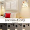 zoomable picture light for wall, battery operated art light for paintings cct dimmable spotlight for wall art wall light with remote control for living room gallery dartboard bathroom Adjustable wall sconces above modern bedroom bed