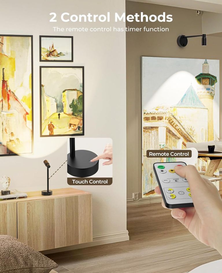 Modern wall lamp with remote and touch control
