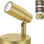 Gold adjustable LED spotlight wall light