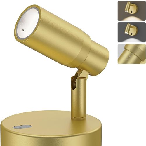 Gold adjustable LED spotlight wall light