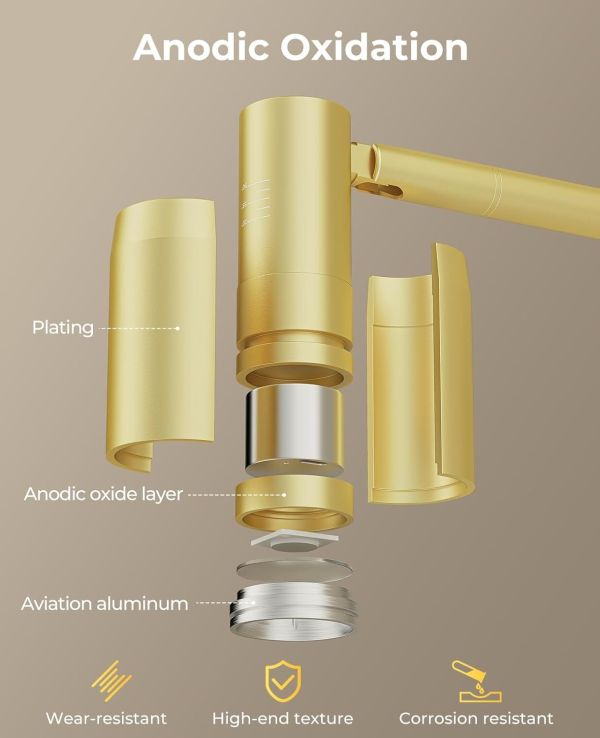 Exploded diagram of anodised aluminium metal component