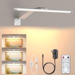 Wall-mounted LED picture light with remote control