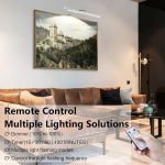 Remote-controlled picture light above living room painting