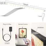 Slim 13-inch LED picture light with remote control