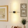 Modern vertical wall light with 360-degree rotation