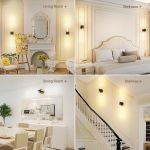 black battery operated wall sconce set of 2, rechargeable wireless wall lights with remote and touch, 360° rotatable sconces wall decor for bedroom living room (23.62 inch, 2 pack) Modern wall sconces in stylish home interiors