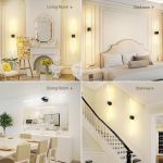 black battery operated wall sconce set of 2, rechargeable wireless wall lights with remote and touch, 360° rotatable sconces wall decor for bedroom living room (31.49 inch, 2 pack) Modern vertical wall lights in various home interiors