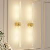 Modern gold wall sconces with vertical LED lights