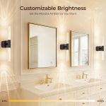 Modern bathroom with adjustable wall sconces lighting