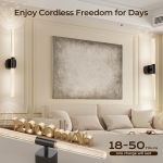 Cordless wall sconces in modern living room