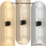 Wall light showing three colour temperature options