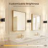 Bathroom mirrors with adjustable wall lighting sconces