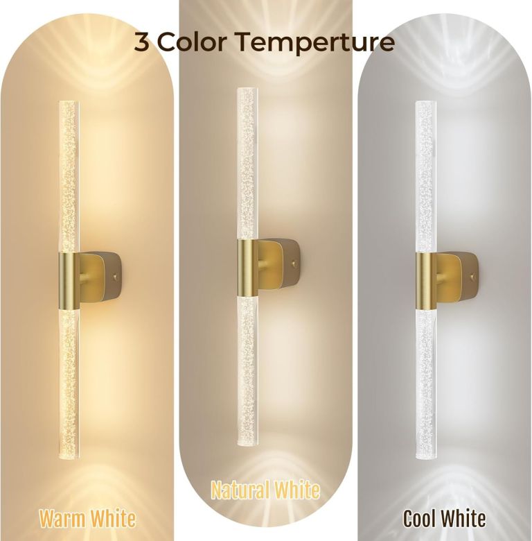 Wall light with three colour temperature options