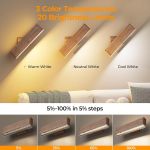 Wooden wall light with adjustable colour temperatures