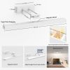 picture light battery operated, 16in wireless art light for paintings cct dimmable recharging battery picture light with remote control for gallery dartboard art bedroom bathroom white White magnetic rechargeable picture light with remote control