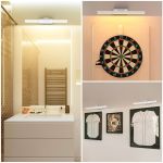 picture light battery operated, 16in wireless art light for paintings cct dimmable recharging battery picture light with remote control for gallery dartboard art bedroom bathroom white Modern wall-mounted lights above mirror and artwork