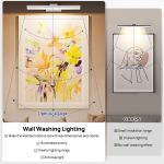 picture light battery operated, 16in wireless art light for paintings cct dimmable recharging battery picture light with remote control for gallery dartboard art bedroom bathroom white Wall washing light illuminating framed artwork evenly