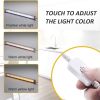 dimmable led under cabinet lighting,5v usb powered closet light bar with touch sensor,plug under counter strip lights with 3 color temperature for kitchen cupboard shelf bookcase (11.2inch 2pack) Adjustable LED light bar with three colour modes